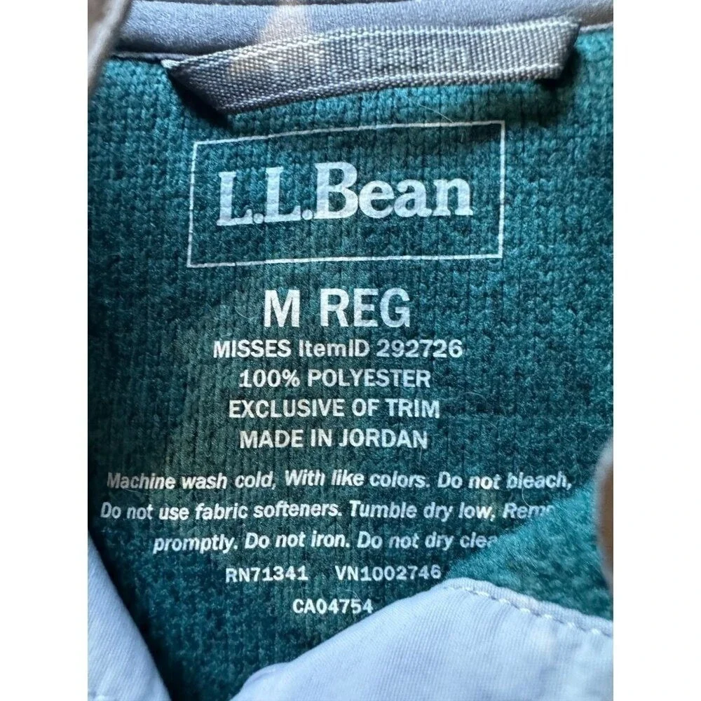 L.L. Bean Soft Micro D Snap-T Fleece‎ Pullover Sweater Blue Women's M Reg |W1